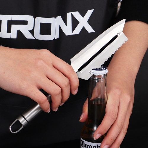 304 stainless steel handle paring knife multi-purpose sugar cane peeling knife 420 blade fish scale planer bottle opener kitchen tool