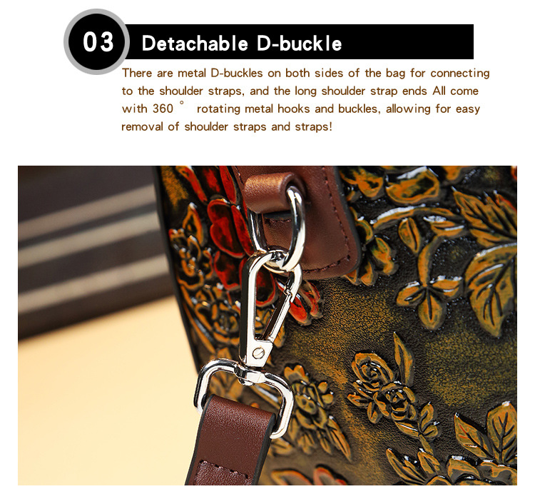 Elegant Retro Embossed Shoulder Bag For Women Large Capacity_voghion.com