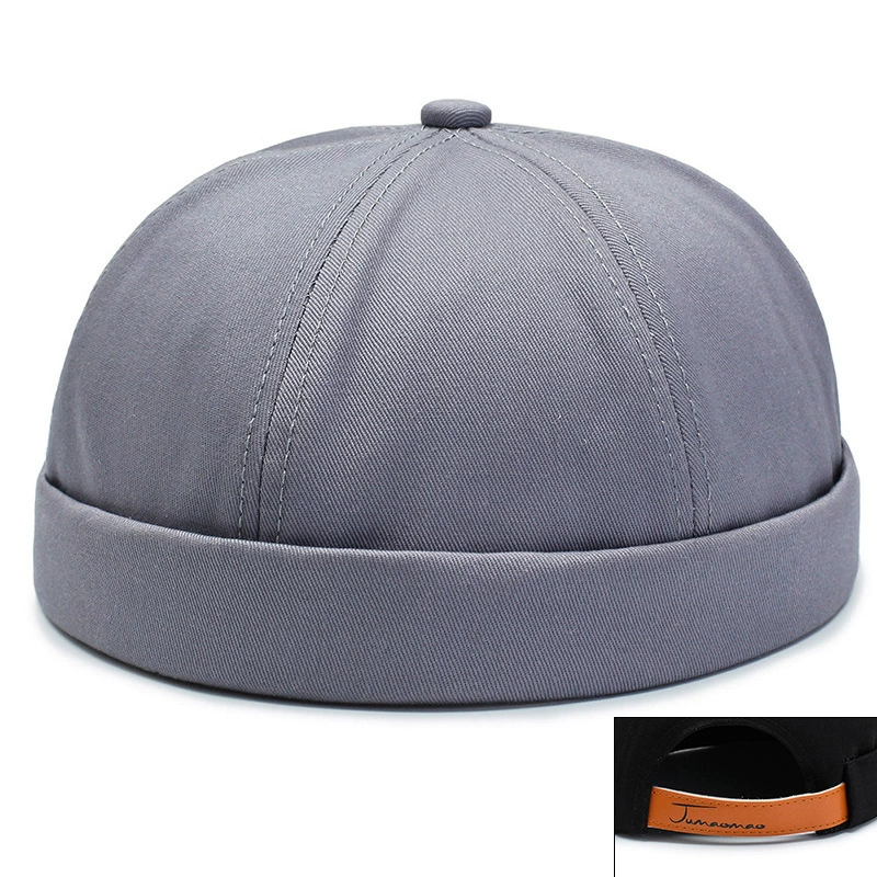 Landlord hat cotton beanie, solid spring–autumn brimless cap, one size adjustable 56–58 cm