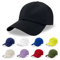 New pure cotton soft top baseball cap for women wholesale spring and summer sun protection peaked cap for men outdoor solid color light plate sun visor