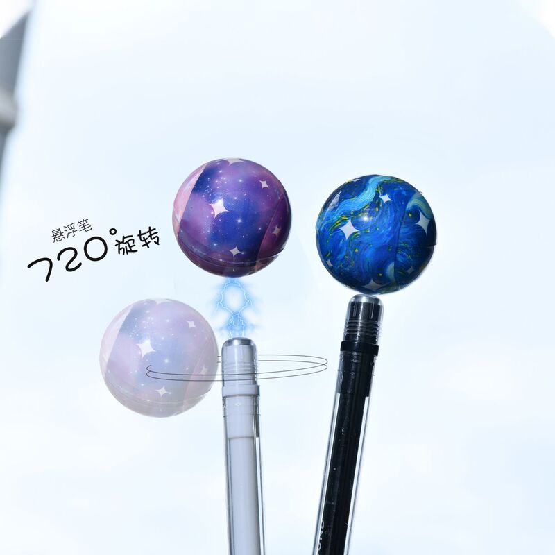 Cross-Border Planet Spinning Pen Floating Pen 0.5 Creative Stationery Plastic Long Pen Cap Student Stress-Relief Gel Pen Stationery Cross-Border Planet Spinning Pen Floating Pen 0.5 Creative Stationery Plastic Long Pen Cap Student Stress-Relief Gel Pen Stationery