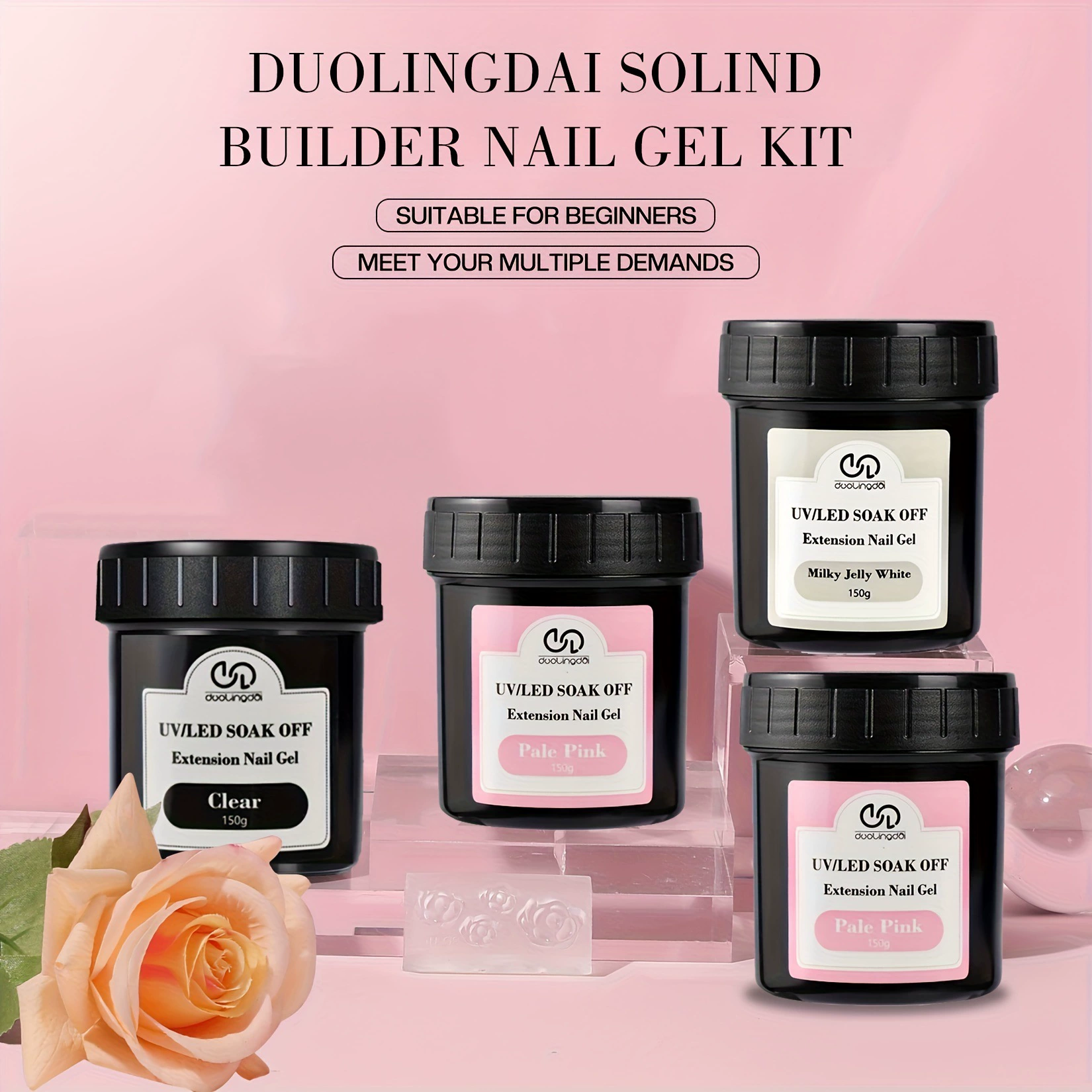 Doling Dai маникюр безболезненный удлинительный клей 150gl фототерапевтический клей кристалл удлинительный клей быстрый удлинительный клей для ногтей
