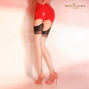 Sakura Aurora series vintage keyhole stockings shiny sexy stockings silky shiny rear line stockings 7251