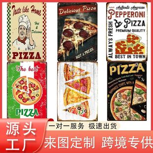 Cross-Border American Old Retro Iron Painting Aluminum Leather Painting Creative Wall Decoration Bar Cafe Decorative Painting Wholesale