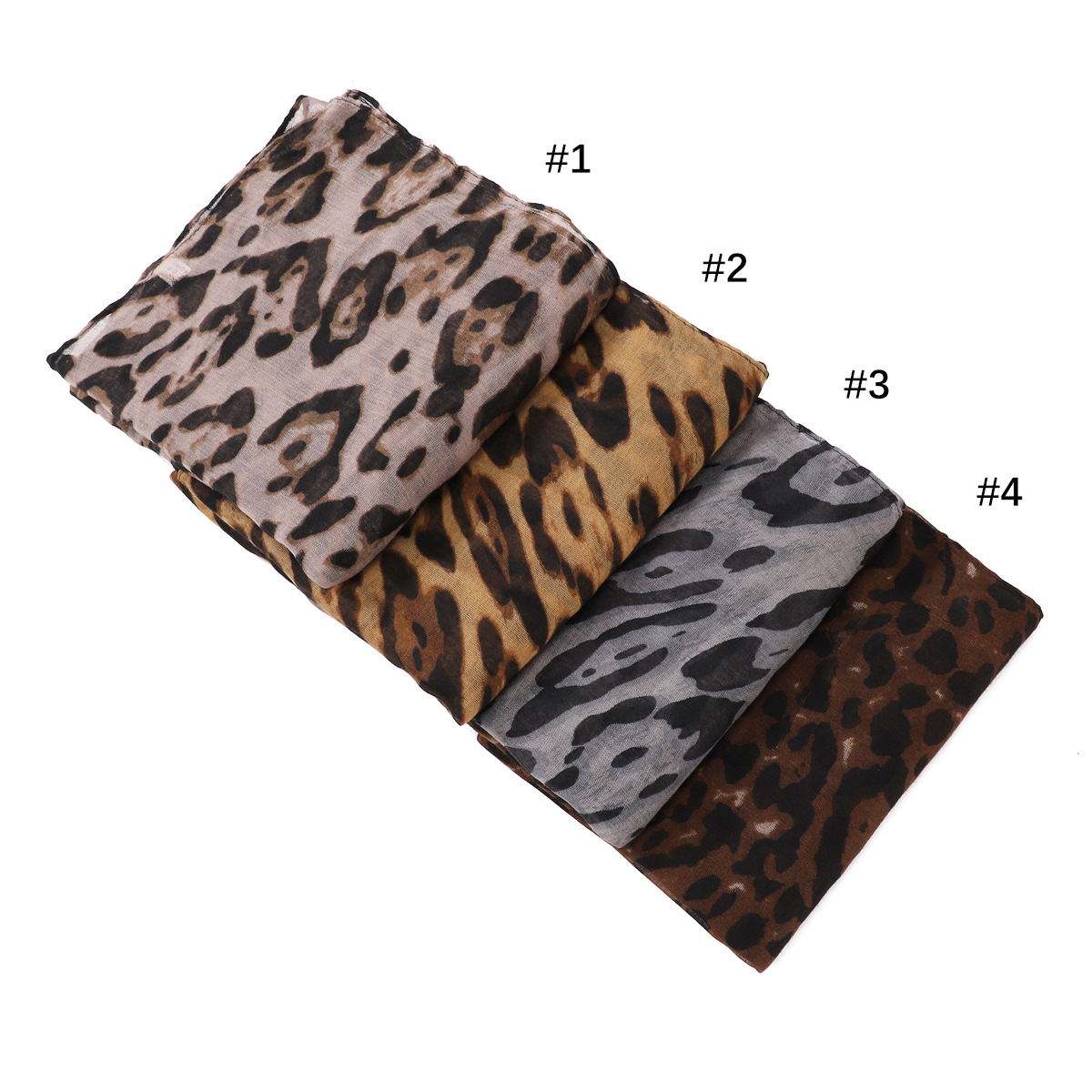 Holiday, Daily Occasion Women's Vintage Style Classic Style Leopard Voile Silk Scarf