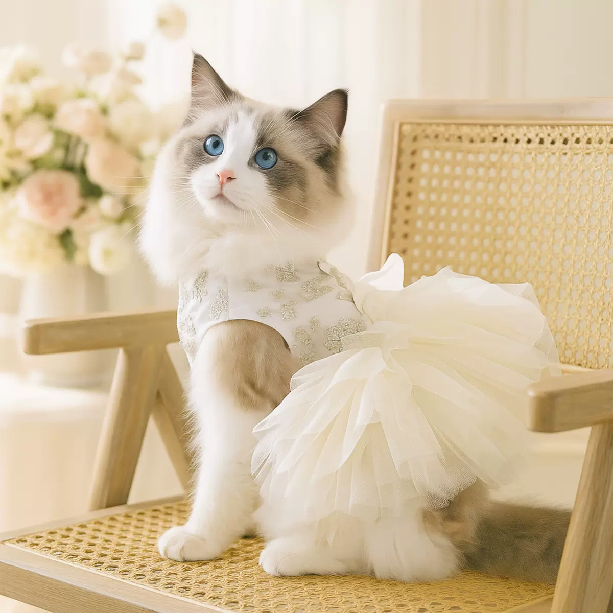 现货跨境爆款宠物衣服厂家批发春夏薄款狗狗猫猫婚纱裙子一件代发