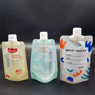 厂家定制 100ml  150ml 200ml可连接吸奶器辐照灭菌吸嘴款储奶袋
