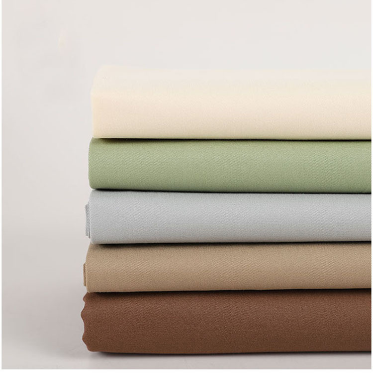 Tejido ligero elástico algodón spandex tela elástica algodón twill uniformes pantalones