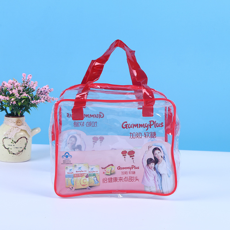 PVC large capacity transparent wash bag universal jelly sundries storage bag travel convenient handbag custom wholesale PVC large capacity transparent wash bag universal jelly sundries storage bag travel convenient handbag custom wholesale