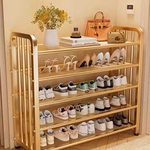 Household Simple Shoe Rack New Entry Indoor Entrance Multi-Layer Metal Storage Rack Door Iron Shoe Cabinet