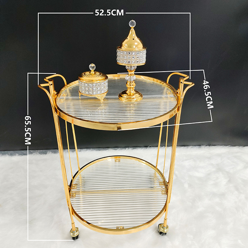 둥근 접이식 식당 카트