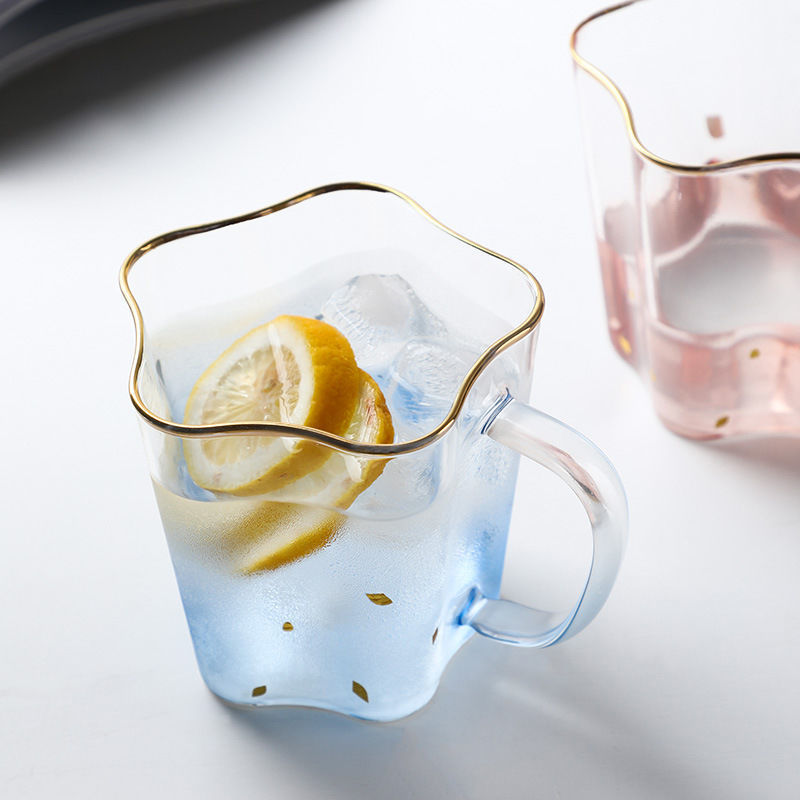 Dragon Boat Festival Star Cup ins Couple Cup Vaso de cristal de gran capacidad de celebridades de Internet Phnom Penh Taza de leche resistente al calor transparente Taza de agua