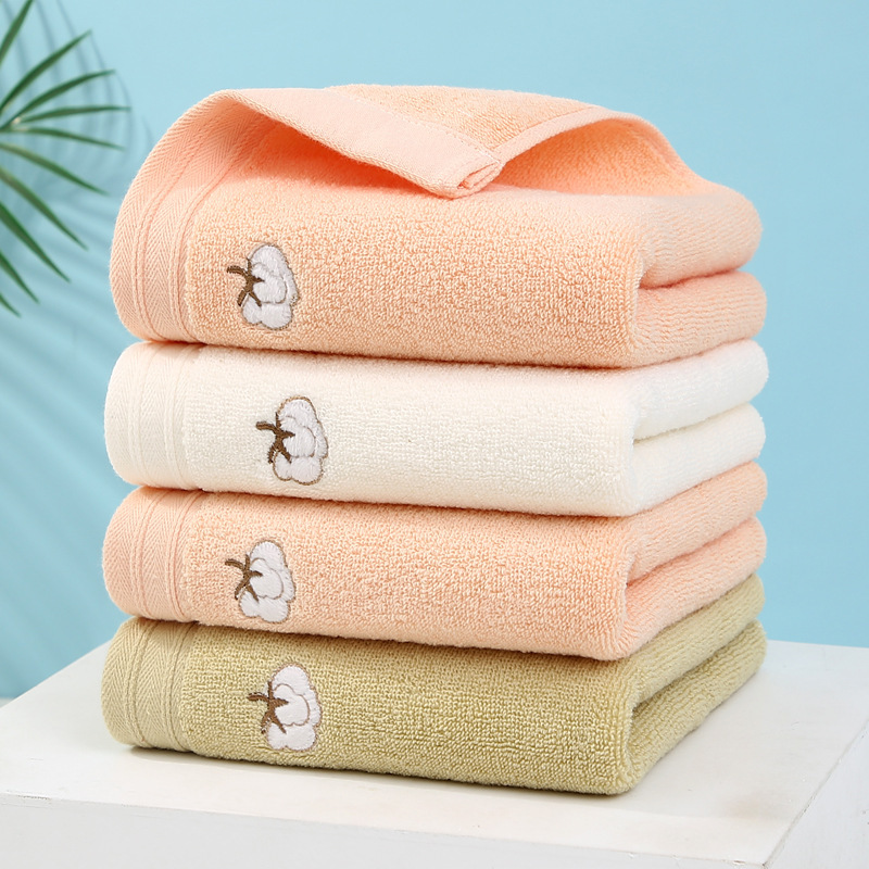 Cotton gift towel wholesale lint-free cotton household face towel Shangchao company welfare logo embroidery customization