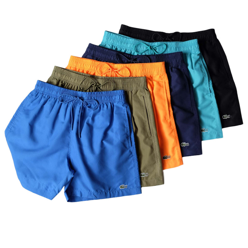 Crocodile Shorts Swimming Trunks Solid Color Quick-Dry Beach Shorts Surf Shorts European and American Best-Selling Beach Fitness Shorts