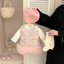 女童公主连衣裙秋冬婴幼儿蓬蓬纱裙tutu裙女宝宝周岁礼服背心裙子