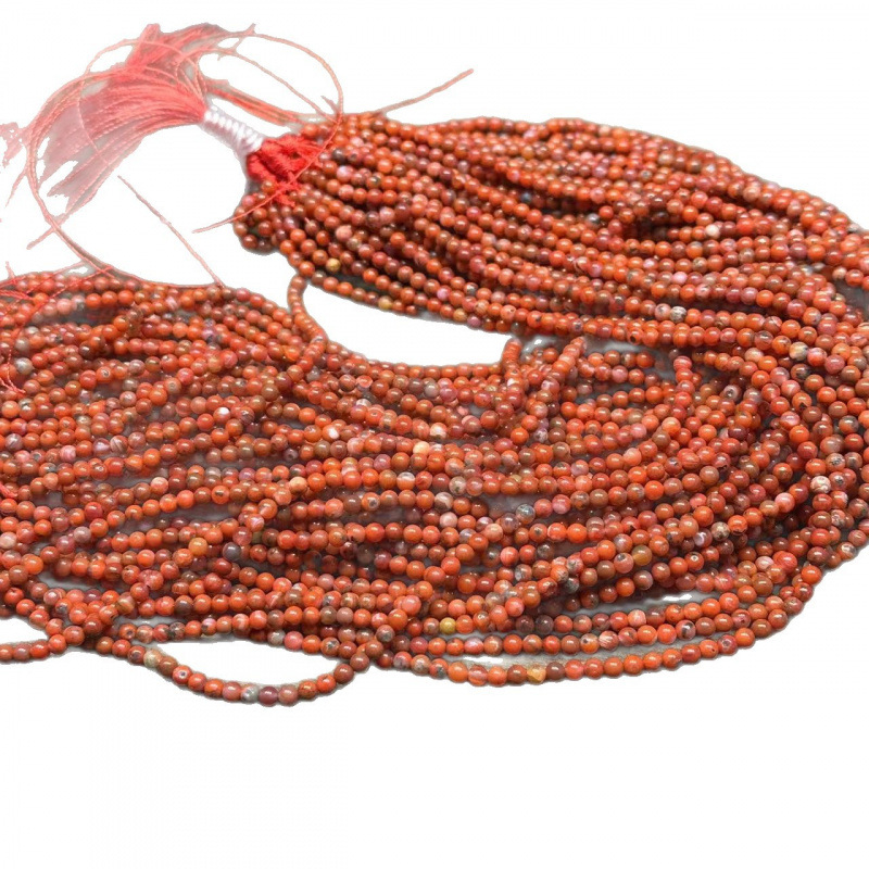 Cuerpo de hierro natural semiacabado, semiacabado, granos de mijo DIY, cuentas de pulsera, collar de cuentas separadoras con perlas rojas y esmeraldas