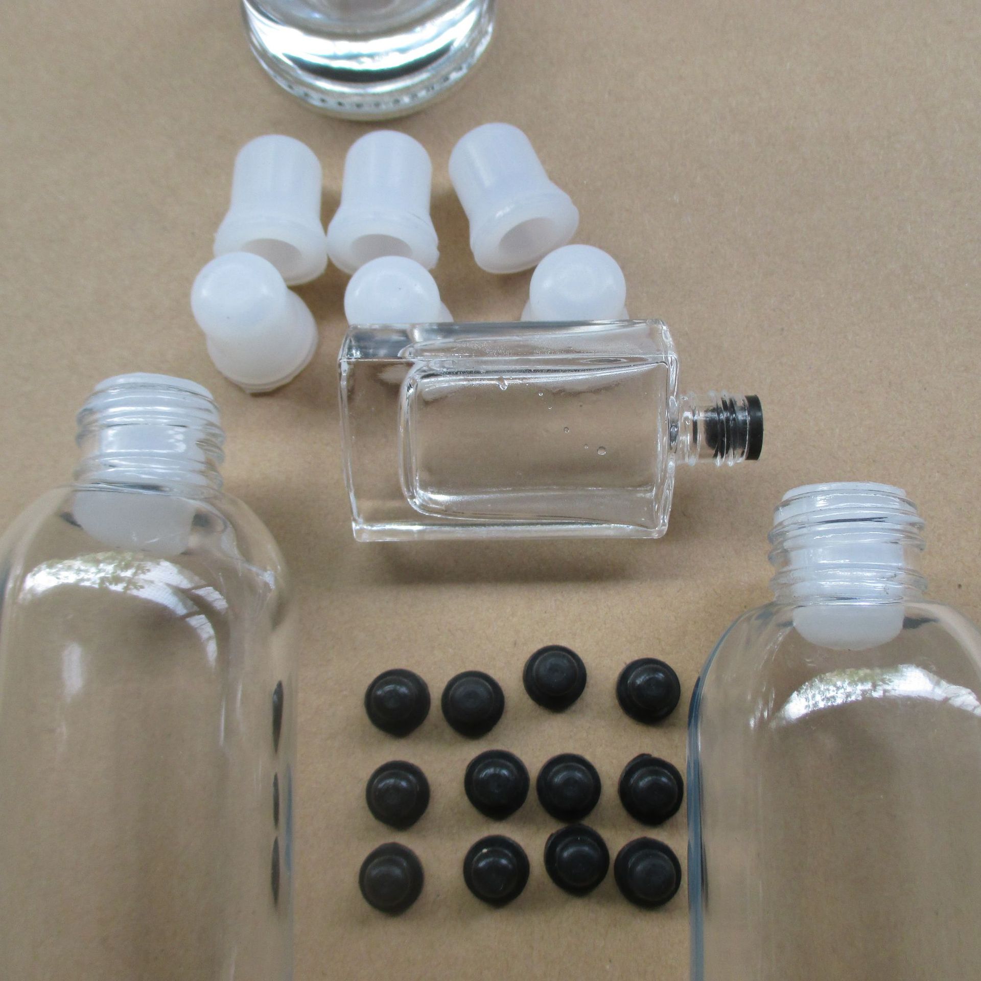 玻璃瓶硅胶塞 防水密封塞透明堵头 T型橡胶孔塞