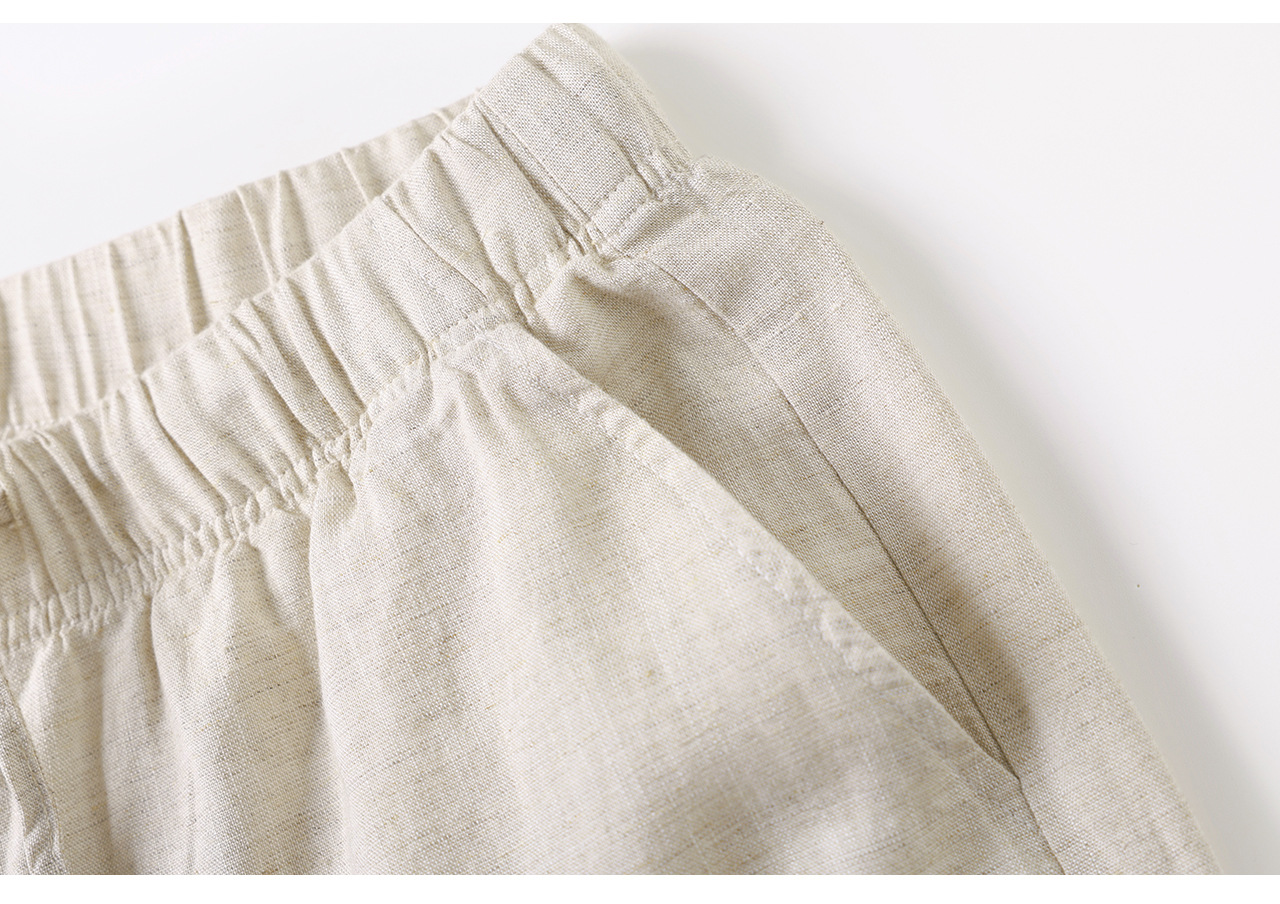 Quần culottes nữ ống rộng dáng suông vải tơ tằm pha linen chống nhăn mùa hè — Màu sắc chi tiết 28