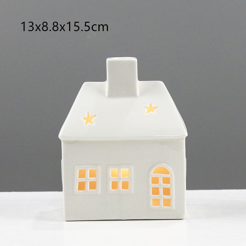 De estilo europeo Casa de cerámica lámpara LED artesanía Luz de lujo decoraciones noche luz decoración del hogar Comercio exterior transfronteriza al por mayor