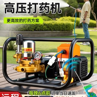 Frequency Conversion Remote Control Electric Vehicle High-Voltage Three-Cylinder Plunger Pump Sprayer Agricultural Fruit Tree 48V60V72V220 Sprayer