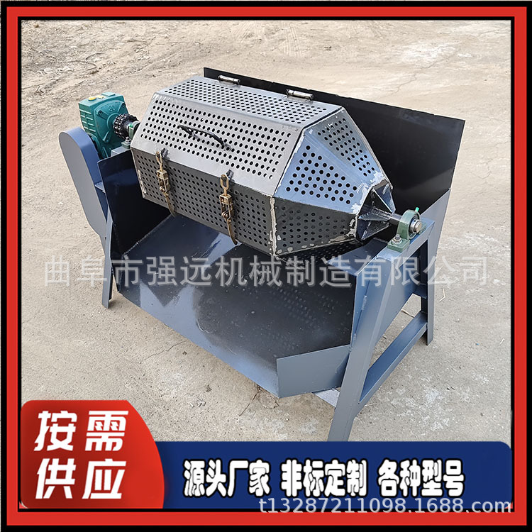 加内衬六角滚筒抛光机 六角抛光打磨机 橡胶内衬滚筒抛光机
