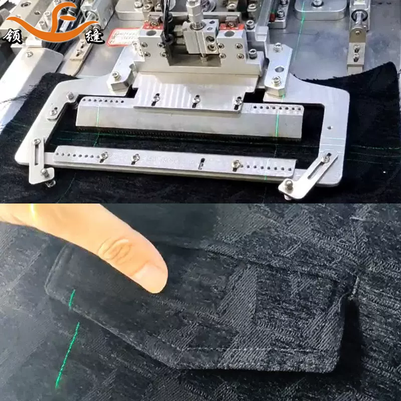 翻盖口袋开袋机袋盖单嵌线双开线开袋开袋机领缝专利设备日产1400