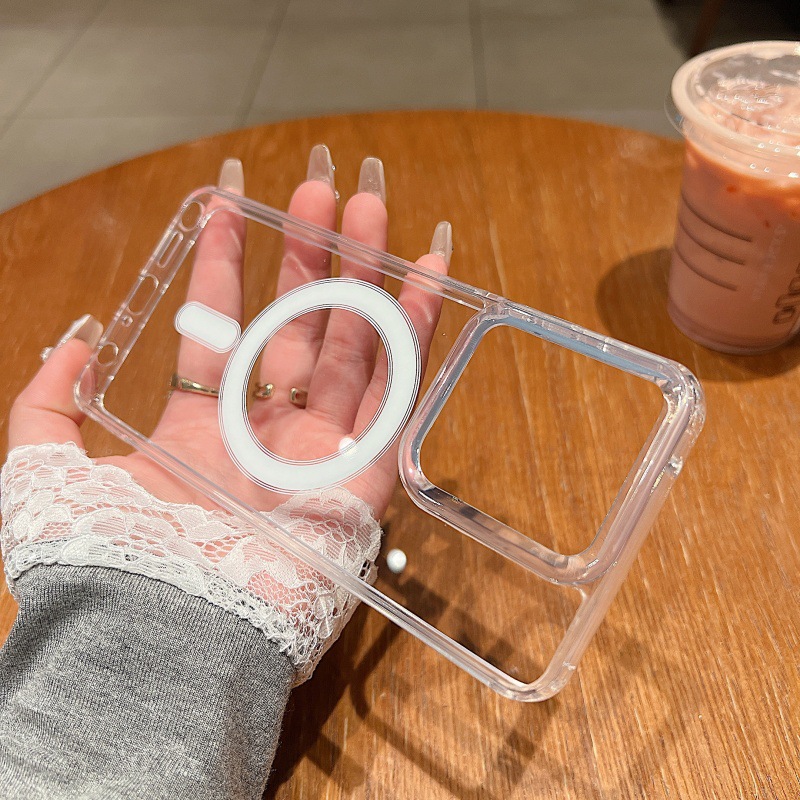 Transparent Magnetic Phone Case Uses Moto-G-5G Acrylic G85/G45/G34 G-Stylus-5G Anti-Fall