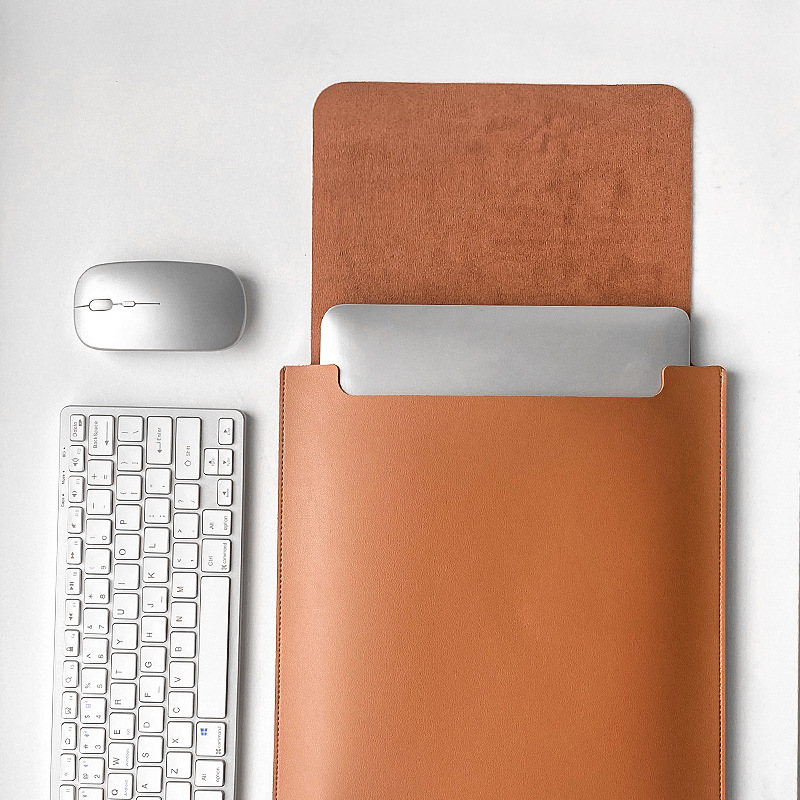 Leather laptop bag macbook14-inch liner bag ipad protective case lightweight ultra-thin scratch-resistant drop-resistant Leather laptop bag macbook14-inch liner bag ipad protective case lightweight ultra-thin scratch-resistant drop-resistant