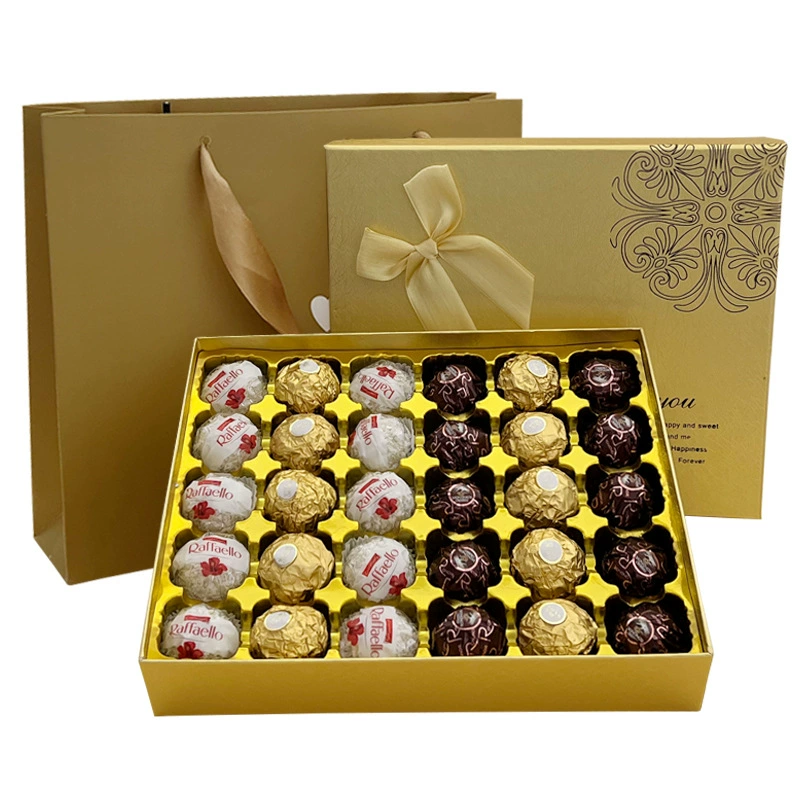 Шоколадные конфеты Ferrero Rocher, подарочная коробка на 30 штук для мальчиков, девушек, мужей, сотрудников, подарки на день рождения, праздничные подарочные наборы