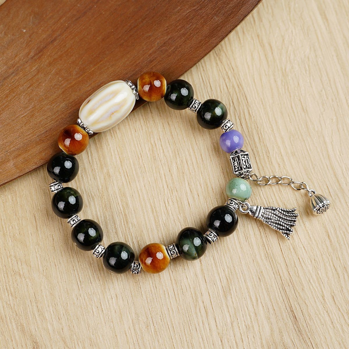 Jingdezhen pulsera de cerámica de verano mujer alta sensación galletas serie de gatos nicho diseño universal pulsera alta sensación