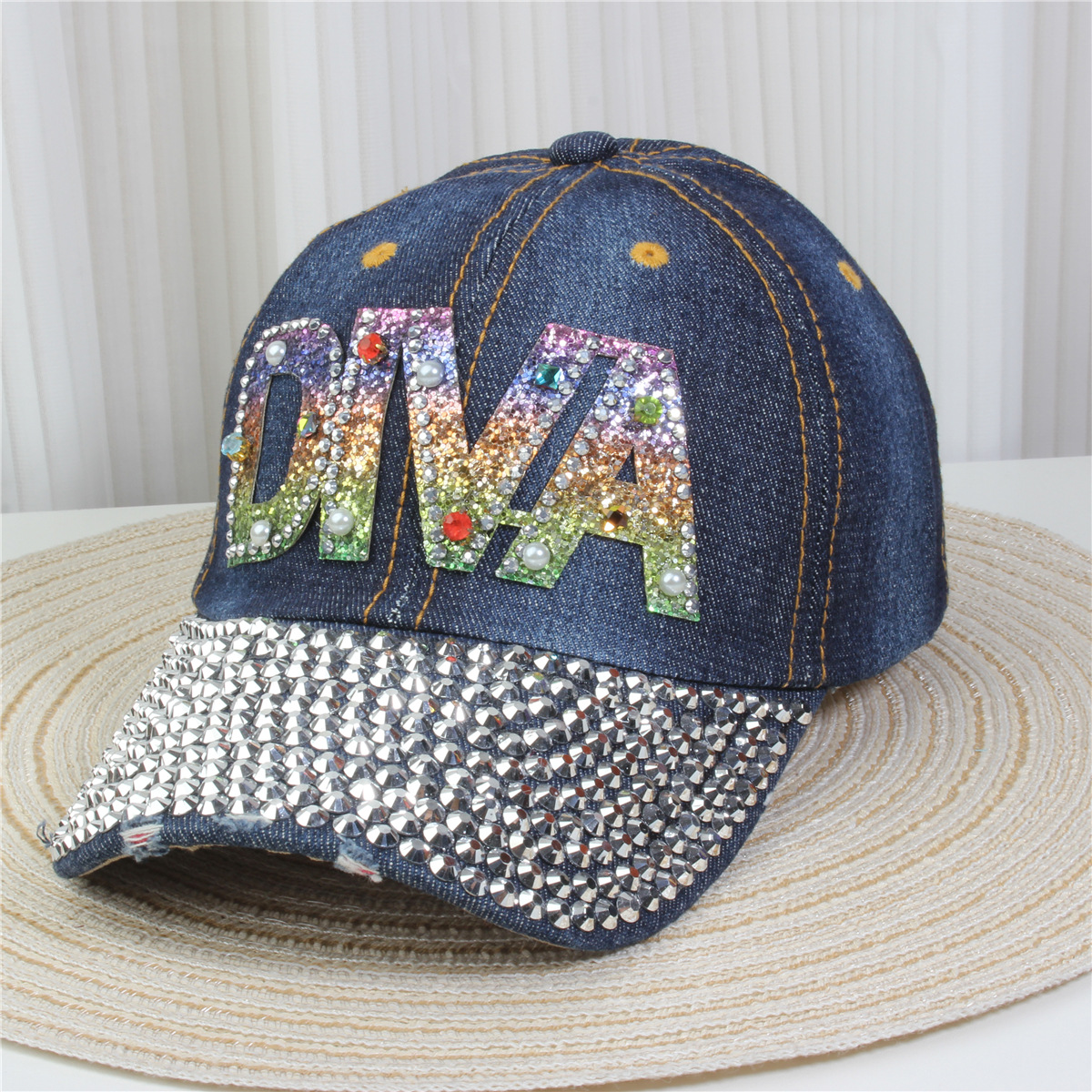 147g Weight Baseball Cap Hats Type Daily, Street Occasion Denim Material Letter, Usa, Butterfly Pattern All Seasons Season Unisex Gender Simple Style, Classic Style Style Curved Eaves Rim Unisex Simple Style Classic Style Letter Usa Butterfly Curved Eaves Baseball Cap 23