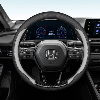 CRV Accord XRV 11th Generation Civic: Steering wheel cover - straight-set-38-round-gray-38cm