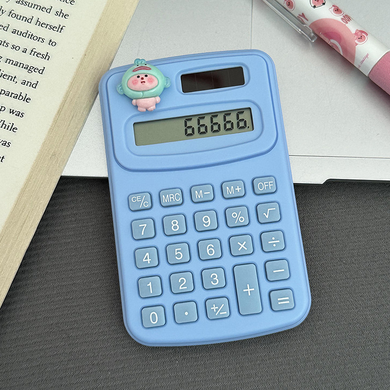 Calculadora de dibujos animados lindo creativo estudiante cultura de oficina producto de alto valor mini computadora portátil al por mayor