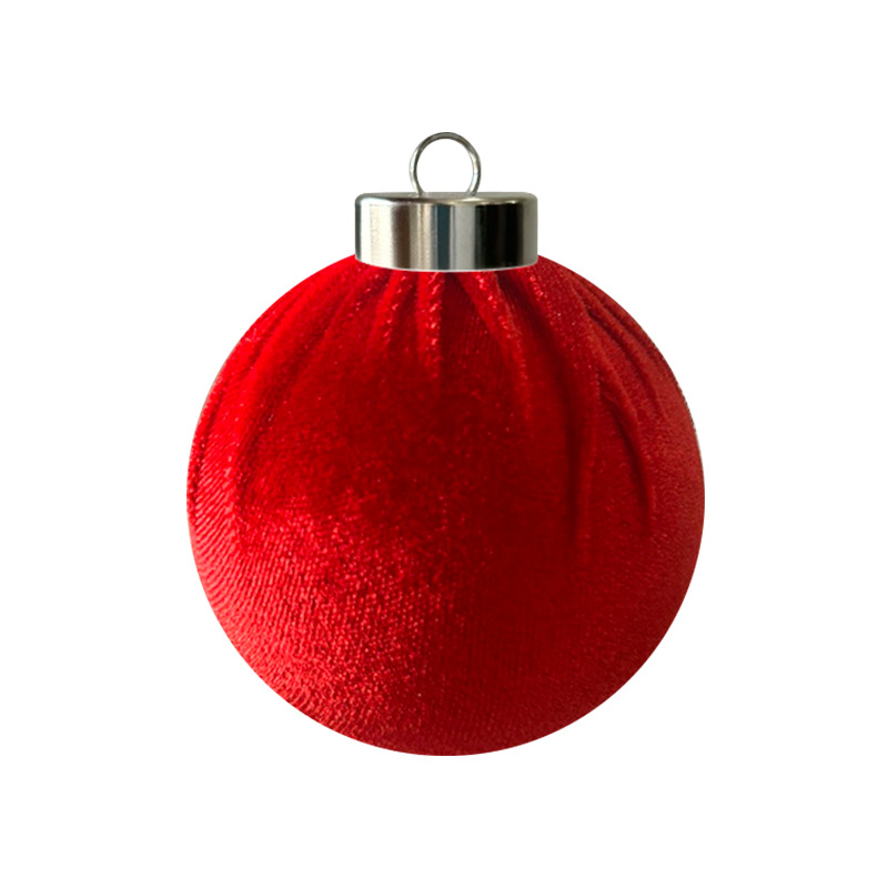 Venta directa de fábrica 6/8CM bola de tela decoración de bolas de Navidad decoración de Navidad adornos al por mayor