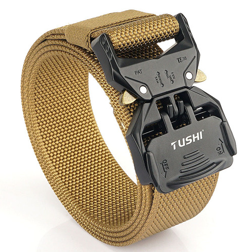 New quick-release buckle men's nylon tactical belt outdoor CS equipment quick-drying pants belt woven belt wholesale