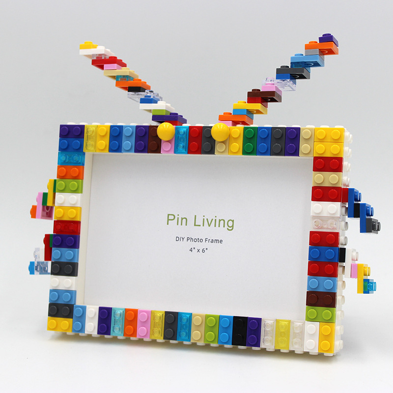 Colorful Butterfly Scene DIY Building Block Photo Frame Children's Handmade Creative Photo Frame Table Photo Wall