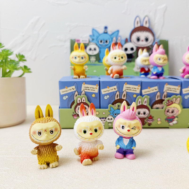 クロスボーダー漫画樹脂ラブブフィギュアブラインドボックス高価値かわいいミニ人形デスクトップ装飾品ブラインドバッグ|undefined