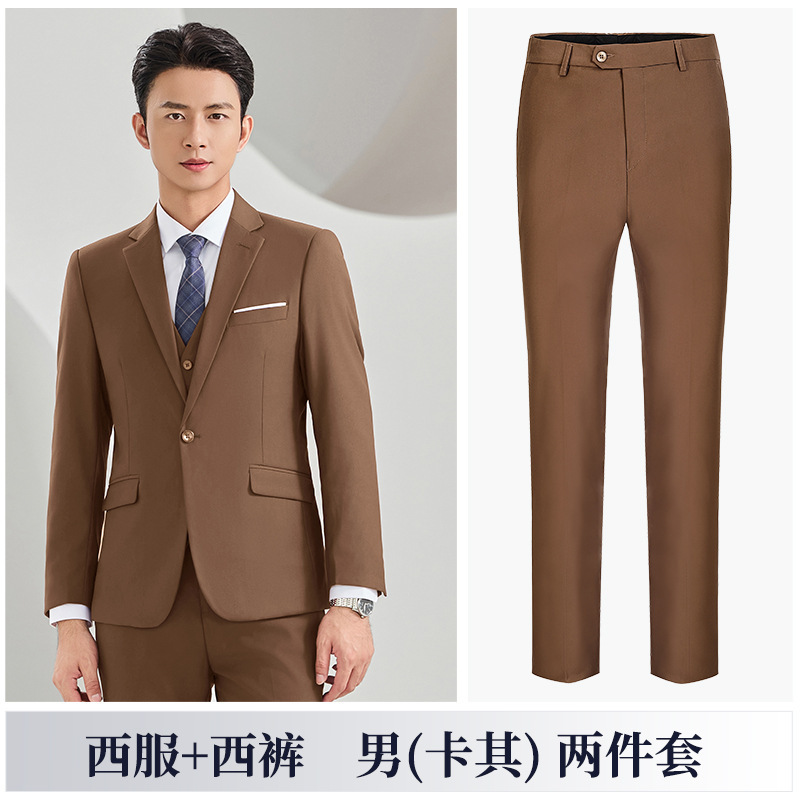 蓝色西装套装男女同款秋冬新款房地产4s店销售顾问职业装西服外套|undefined
