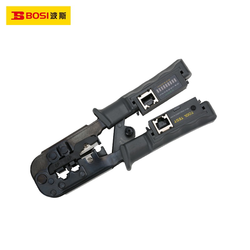波斯工具4P/6P/8P多功能网络钳端子压接钳内置网络测试仪BS433685