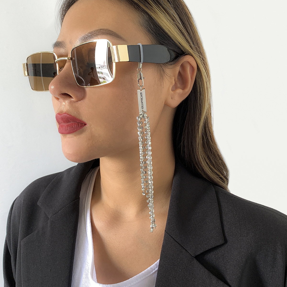 Simple Geometric Tassel Sunglasses Chain Wholesale Nihaojewelry display picture 2