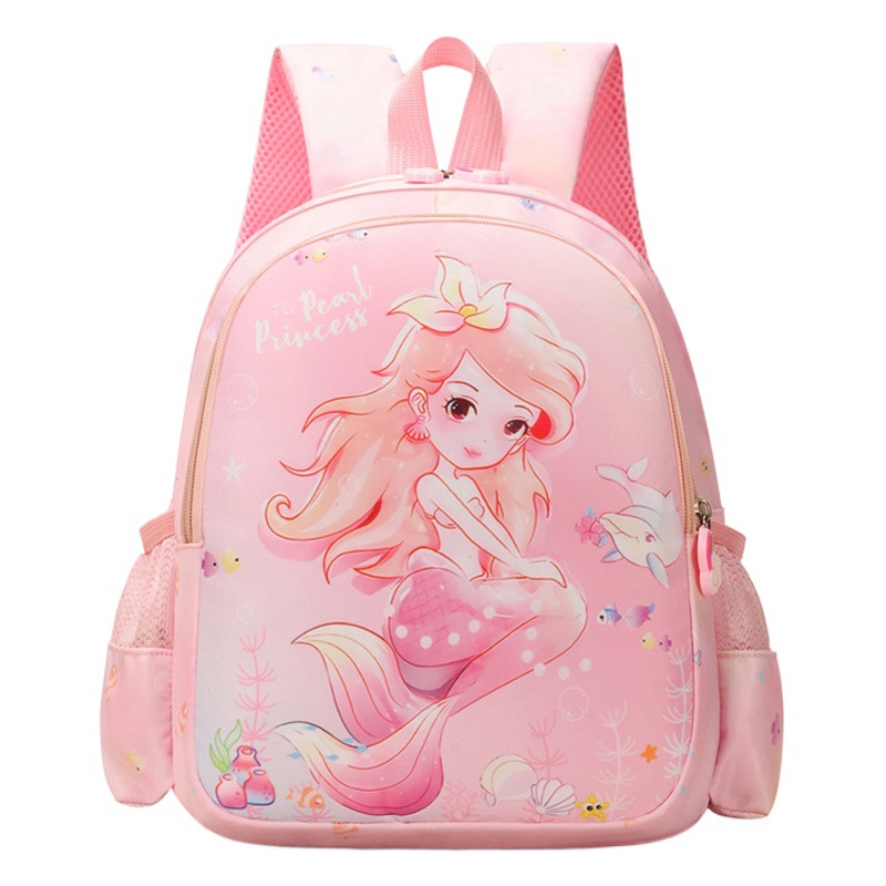 Dibujos Animados lindo sirena mochila kindergarten pequeña niña lona pequeña mochila 3-6 años de edad ligera viaje mochila