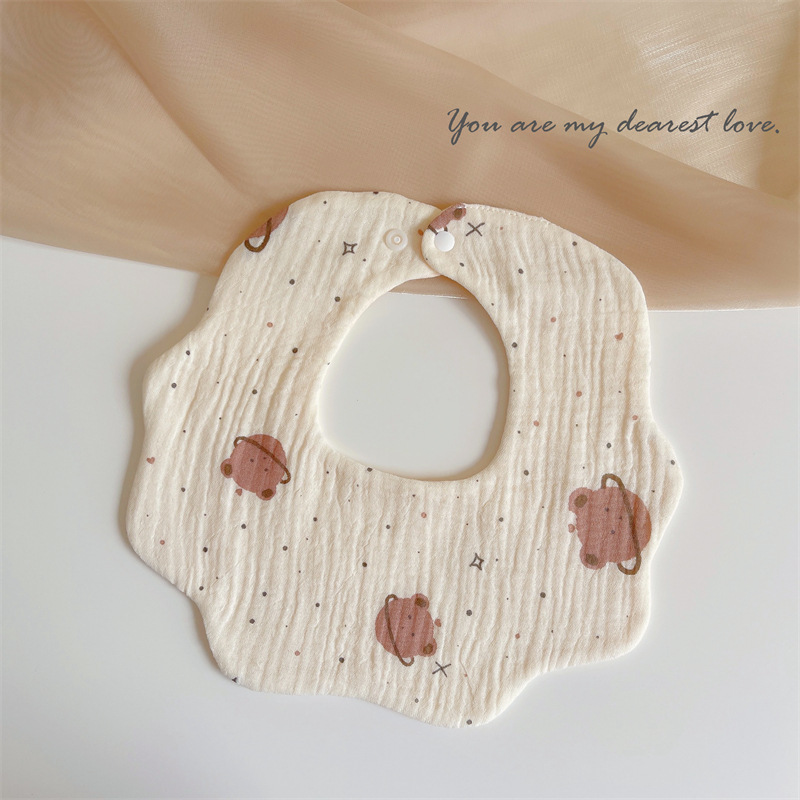 Babero de bebé de gasa de algodón babero del bebé impermeable escupir leche recién nacido babero ins primavera y verano