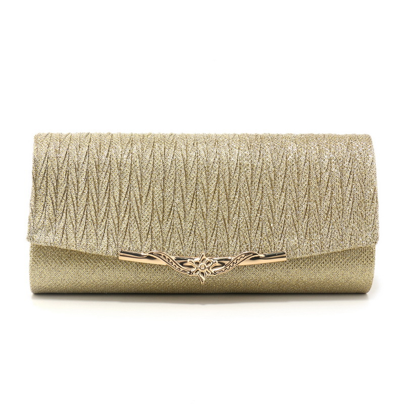 Cross-Border Popular Exquisite Pleated Evening Bag, Fashionable and Versatile Envelope Bag, Elegant Socialite Ball Wedding Dress, Stylish