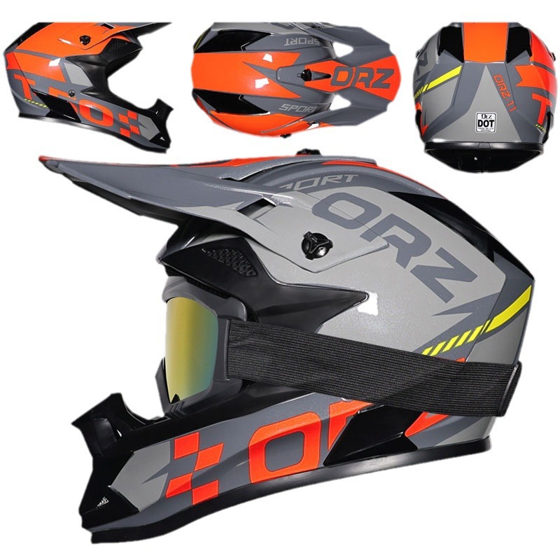 El Comercio exterior transfronterizo Orz obtener tres piezas fuera de carretera casco O'Neal hombres y mujeres casco Mountain Wild Racing transpirable fuera de la carretera