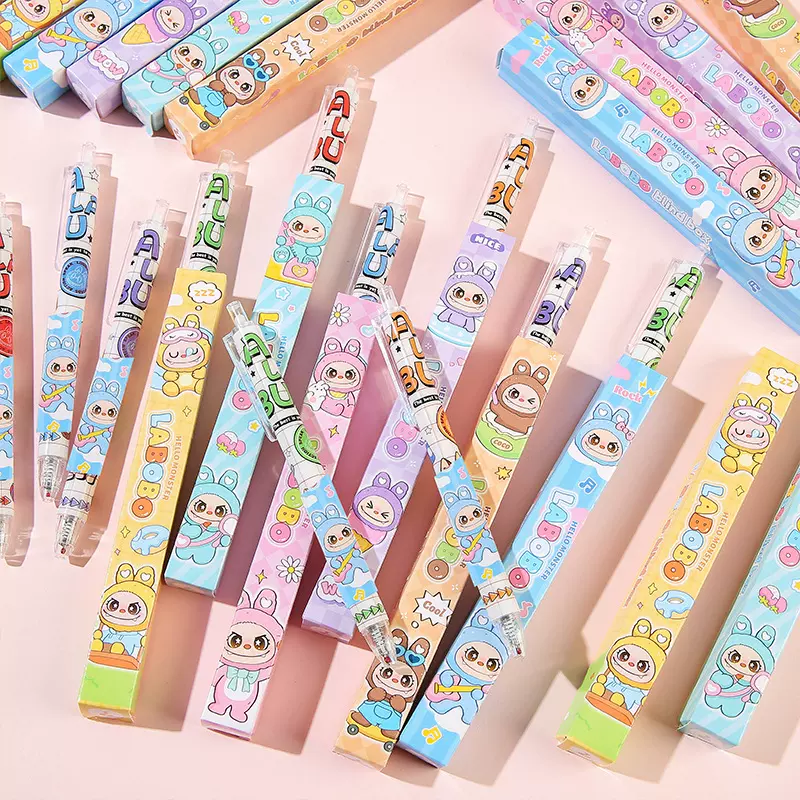 新款卡通可爱盲盒笔动物盲盒笔抽奖小学生按动中性笔幼儿园礼品