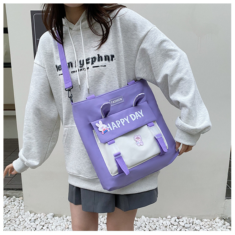 Large-capacity file bag, primary school student handbag that can be carried on one shoulder, book bag for girls with high appearance standards, homework books and test papers bag undefined