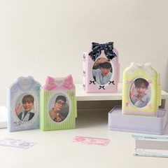 Hisocute original girl's bow one-square grid card album student polaroid photo card storage album three-inch photo album