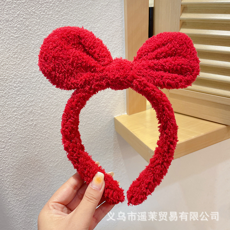 曲奇饼干洗脸发箍女2025新款毛绒压发头箍可爱发卡子防滑发捆头饰|undefined
