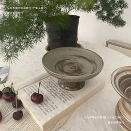 陶瓷青陶样板间餐盘装饰南岛茶几宝社客厅博主茶室诧寂水果
