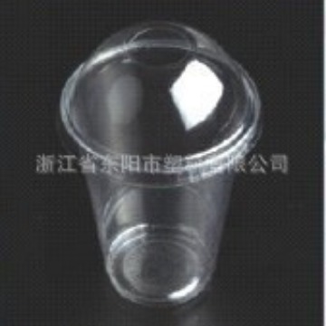 一次性pet塑料杯冷饮杯厂家可配盖奶茶杯透明杯240毫升咖啡杯